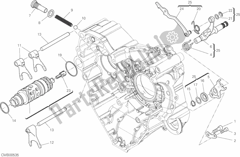 Tutte le parti per il Camma Forcella - Cambio del Ducati Diavel 1260 S 2020
